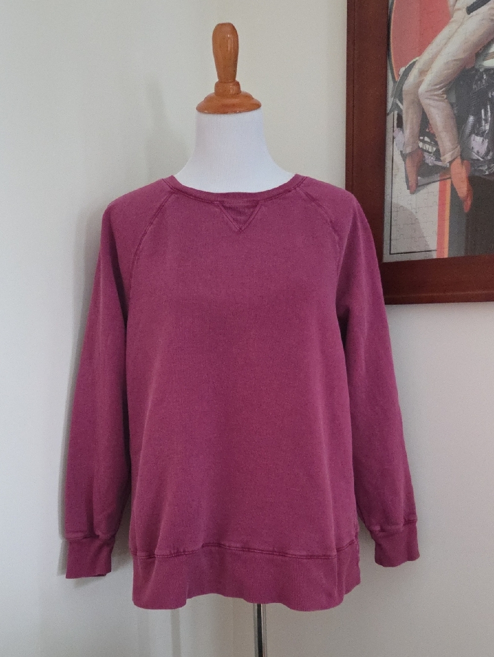 Coldwater Creek Women's Scoopneck Pullover Sweatshirt - Mauve Pink